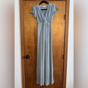 Baltic Born Blue and White Striped Maxi Dress